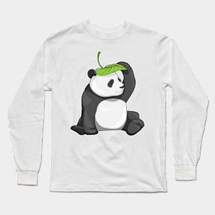 Panda Leaf Hat Long Sleeve T-Shirt